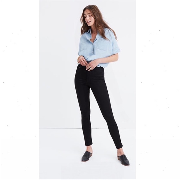 Madewell Denim - Madewell 10” High Rise Skinny Jeans in Black